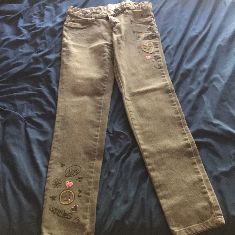 girls grey spandex jeans.